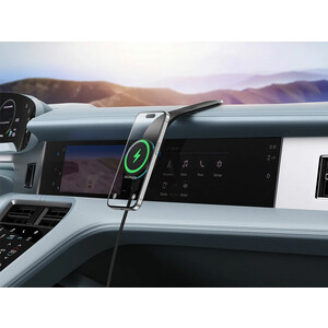کیفیت هولدر موبایل مگنتی داخل خودرو بیسوس Baseus C02 Pro Magnetic Wireless Charging Car Mount C40156000111-00