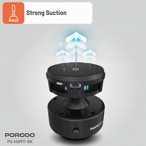 هولدر موبایل، شارژر بی سیم خنک کننده پورودو Porodo مدل PD-HSM17-BK توان 15 وات