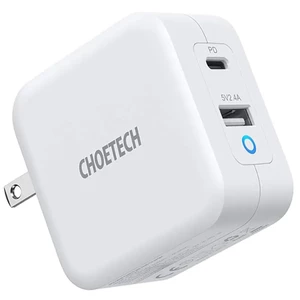شارژر دیواری چویتک CHOETECH مدل PD8002 توان  65 وات دو پورت