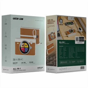 پاوربانک چند کاره هوشمند گرین لاین Green Lion مدل GNAL1PB10KWH ظرفیت 10000