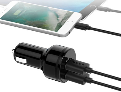 شارژر فندکی آکی Aukey CC-S12 Car Charger