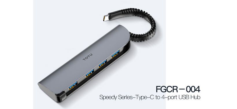 هاب 4 پورت تایپ سی توتو FGCR-004
