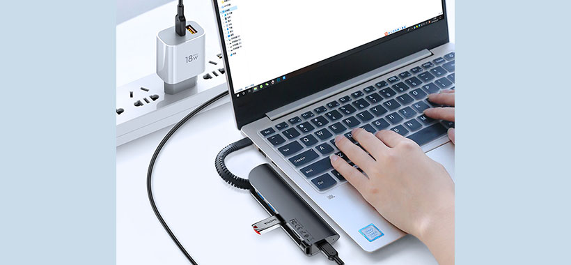 مشخصات فنی هاب 5 پورت تایپ سی توتو FGCR-005