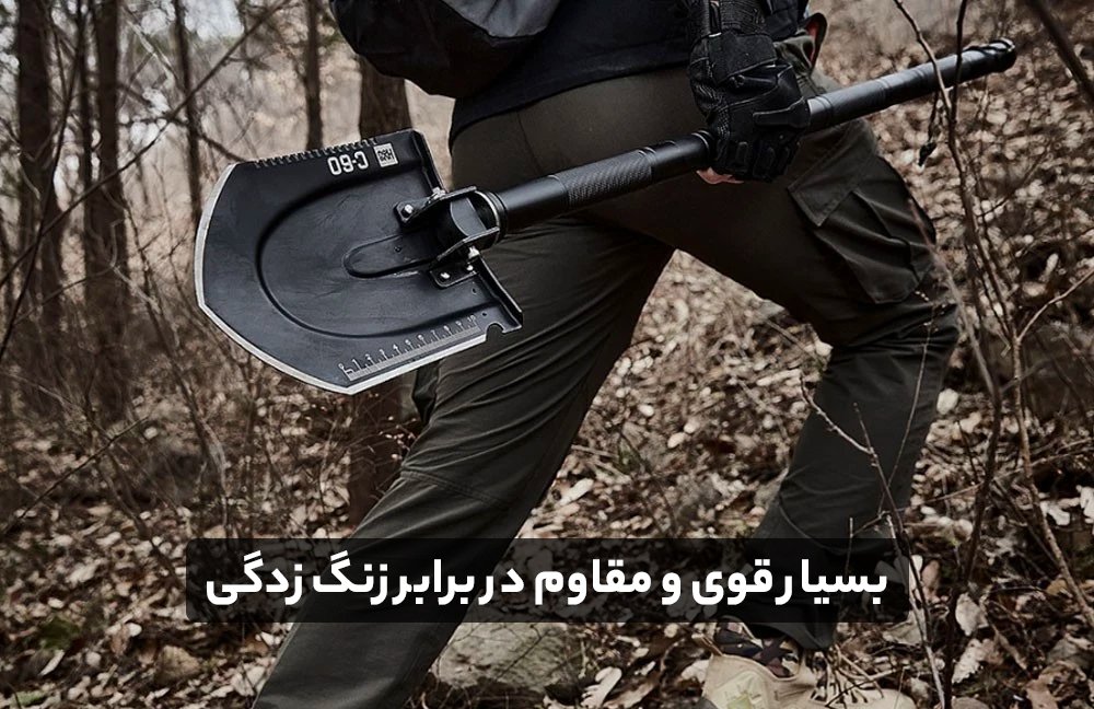 تبر و بیل فولادی ضدزنگ چند منظوره شیائومی Xiaomi HUOHOU Multifunctional axe and shovel