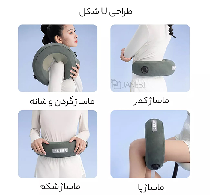 ماساژ نواحی مختلف بدن