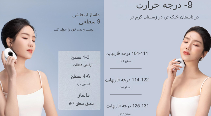 حالت&zwnj;های گرمایشی لرزشی ماساژور