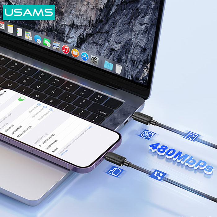 کابل شارژ و انتقال داده مشکی