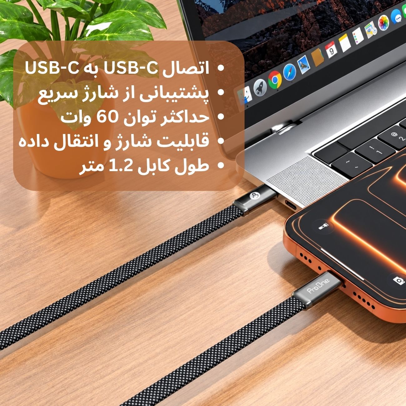 ویژگی های کابل دو سر تایپ سی پرووان