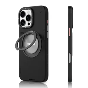 قاب گوشی آیفون iphone 16 pro max یانگ کیت Youngkit مدل Leather 360 Rotation Ring Stand Case Magsafe