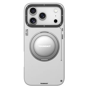 قاب گوشی آیفون iphone 16 pro max یانگ کیت Youngkit مدل Leather 360 Rotation Ring Stand Case Magsafe
