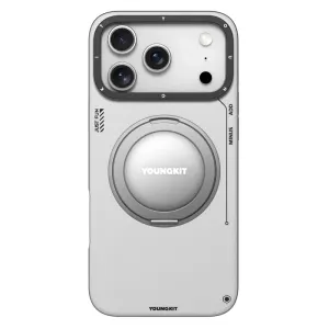 قاب گوشی آیفون iphone 16 pro یانگ کیت Youngkit مدل Leather 360 Rotation Ring Stand Case Magsafe