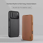 کیف کلاسوری گوشی اپل iPhone 17 Pro Max نیلکین مدل Qin Pro Leather