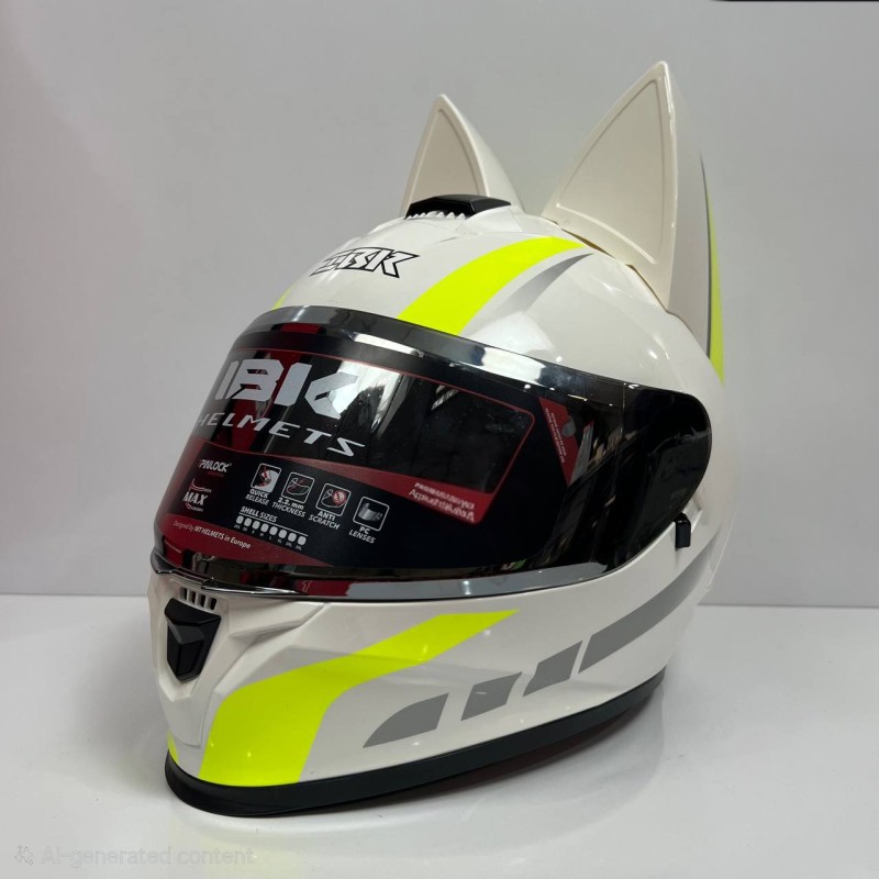 کلاه کاسکت خرگوشی ibk سفید-فسفری