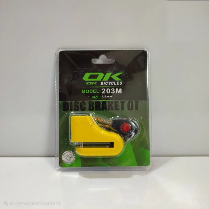 قفل دیسک سایز کوچک 5.5 mm برند OK زرد