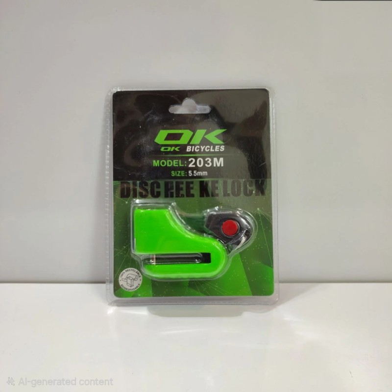 قفل دیسک سایز کوچک 5.5 mm برند OK سبز