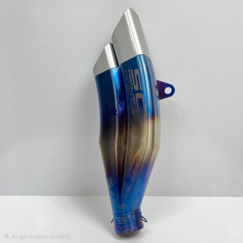 اگزوز قهرمانی موتور سیکلت اس سی sc دو لول سایلنسر دار هفترنگ