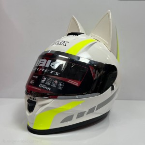 کلاه کاسکت خرگوشی ibk سفید-فسفری