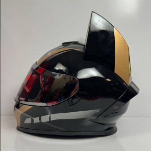 کلاه کاسکت خرگوشی ibk مشکی-فسفری