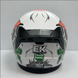 کلاه کاسکت بدون فک EK گرافیتی سفید