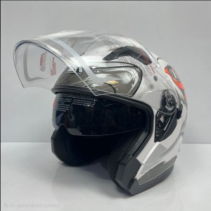 کلاه کاسکت بدون فک EK گرافیتی سفید