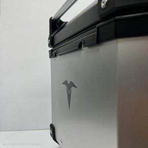 باکس موتورسیکلت مکعبی تکنو فلزی نقره ای