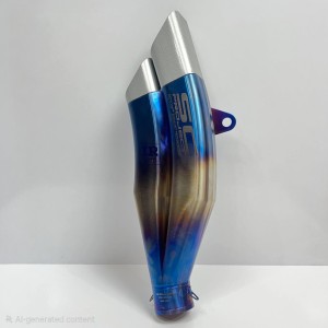 اگزوز قهرمانی موتور سیکلت اس سی sc دو لول سایلنسر دار هفترنگ