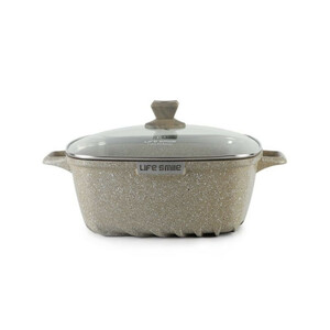 سرویس پخت و پز 10 پارچه لایف اسمایل مدل گرانیتی قالب مربع  SPF