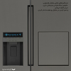 یخچال و فریزر 32 فوت ساید بای ساید اسنوا مدل SN8-2034SS