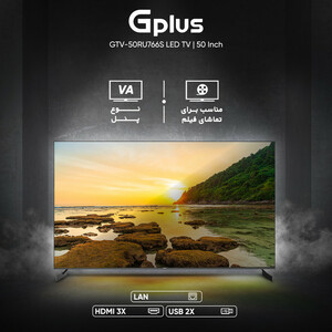 تلویزیون 50 اینچ ال ای دی هوشمند جی پلاس مدل GTV-50RU766S