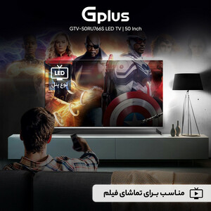 تلویزیون 50 اینچ ال ای دی هوشمند جی پلاس مدل GTV-50RU766S