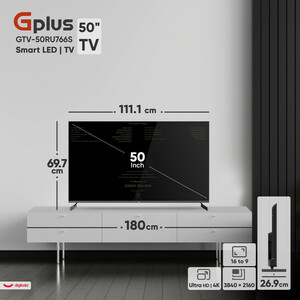 تلویزیون 50 اینچ ال ای دی هوشمند جی پلاس مدل GTV-50RU766S