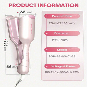 فر کننده مو شیگلم مدل cuppid,s charm Beach Babe Hair Waver سایز 25