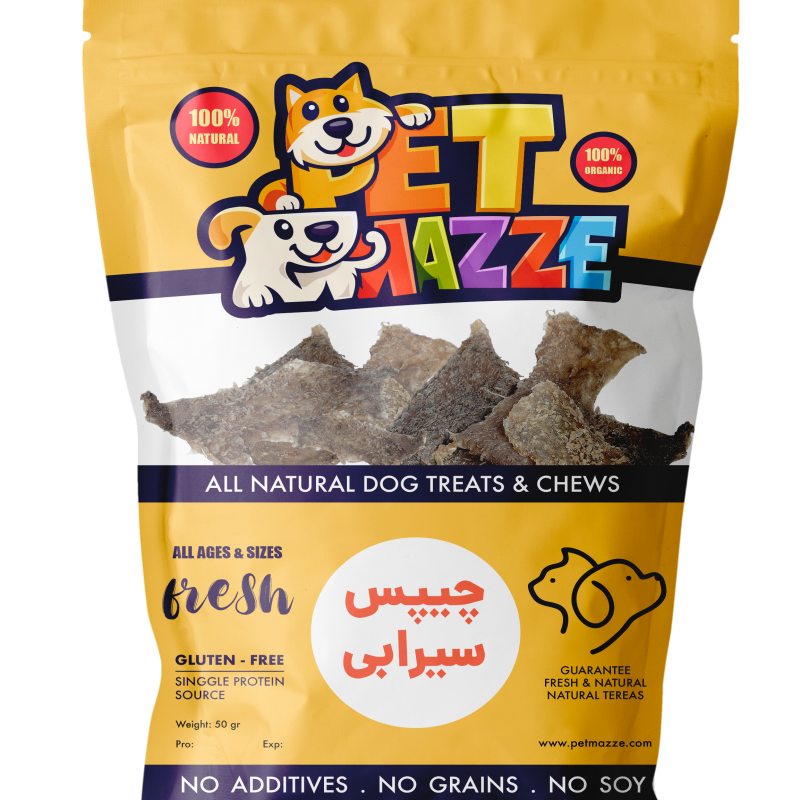 تشویقی طبیعی سگ، چیپس سیرابی گوساله (50 گرمی)