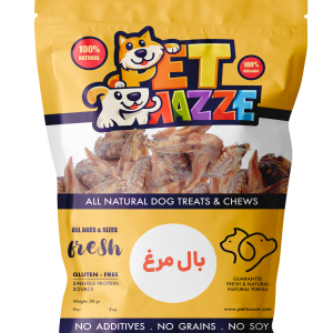 تشویقی طبیعی سگ، بال مرغ برند پت مزه (100 گرمی)