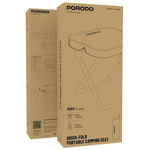 میز سفری تاشو پرودو مدل PDLFSTZDYGN سایز صفحه 30×28 سانتی‌متر