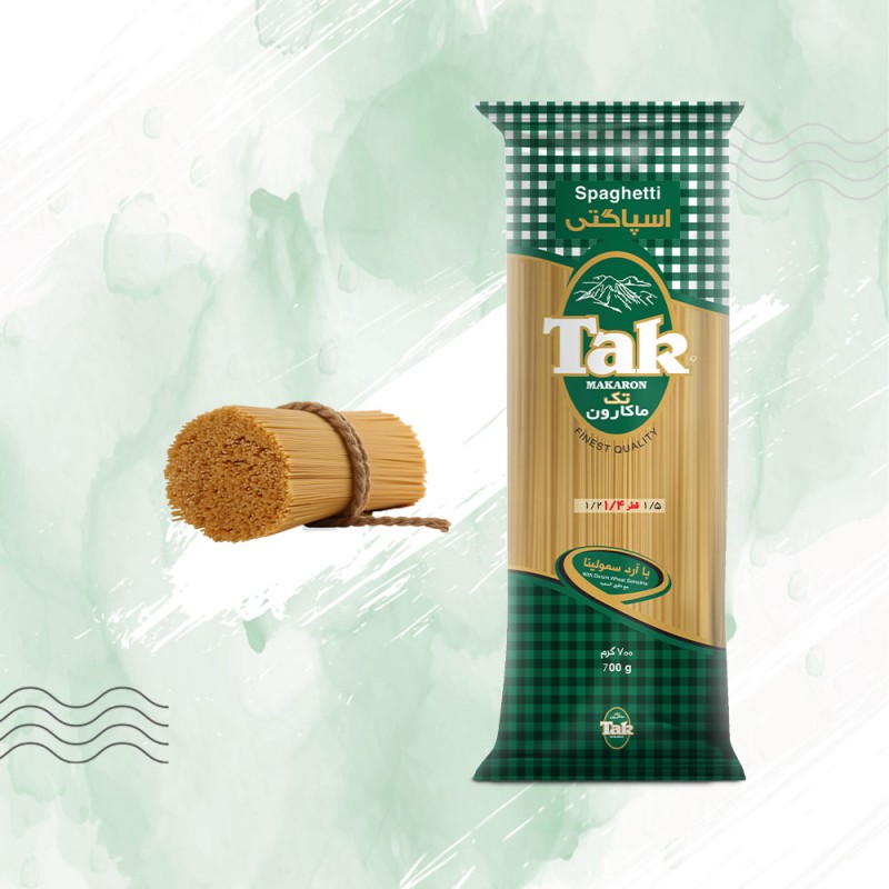 ماکارونی رشته ای 1.4 تک ماکارون 700 گرم در بسته بندی 20 عددی