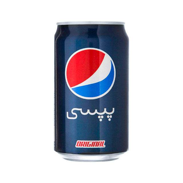 نوشابه قوطی پپسی 330 میلی لیتری در بسته بندی 24 عددی
