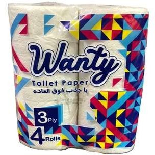 دستمال توالت 4 قلو ونتی در بسته بندی 18 عددی