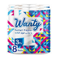 دستمال توالت 8 قلو ونتی در بسته بندی 9 عددی