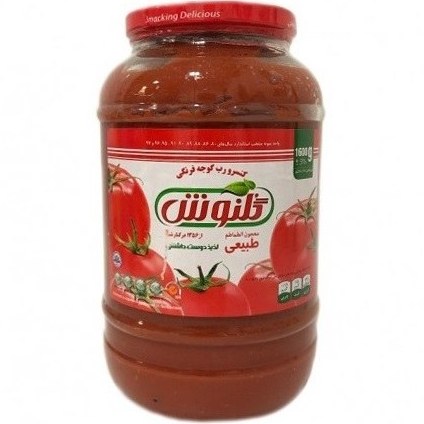 رب گوجه فرنگی شیشه ای گلنوش 1600 گرمی در بسته بندی 6 عددی