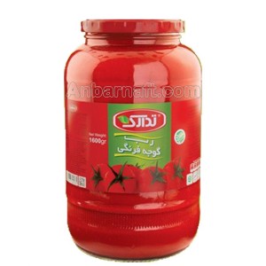 رب گوجه فرنگی شیشه ای تدارک 1600 گرمی در بسته بندی 6 عددی