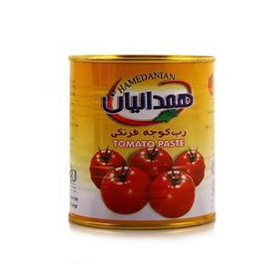 رب گوجه فرنگی کلیددار همدانیان 800 گرمی در بسته بندی 12 عددی