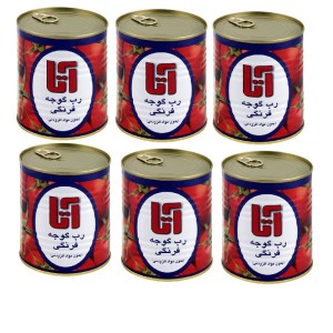 رب گوجه فرنگی آتا 800 گرمی در بسته بندی 12 عددی
