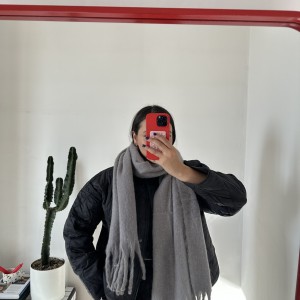 بیگ اسکارف طوسی کم رنگ/Big Scarf
