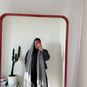 بیگ اسکارف طوسی کم رنگ/Big Scarf