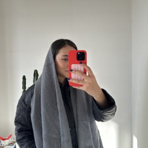 بیگ اسکارف طوسی تیره/Big Scarf