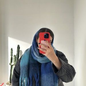 بیگ اسکارف چهارخانه مدل  برکه کد ۱۰  /Big Scarf
