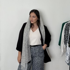 اسکارف رها رنگ صدفی/ scarf