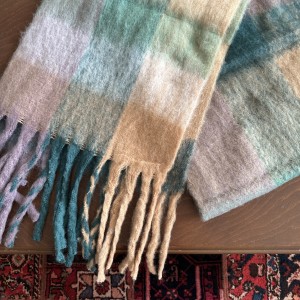 بیگ اسکارف چهارخانه مدل خرمن /Big Scarf