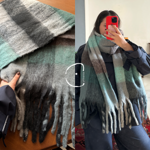 بیگ اسکارف چهارخانه مدل دیلمان  /Big Scarf